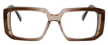 Women Vista Eyeglasses: Karis - Brown Gold - SpecSMART Eye Clinic (Front View)